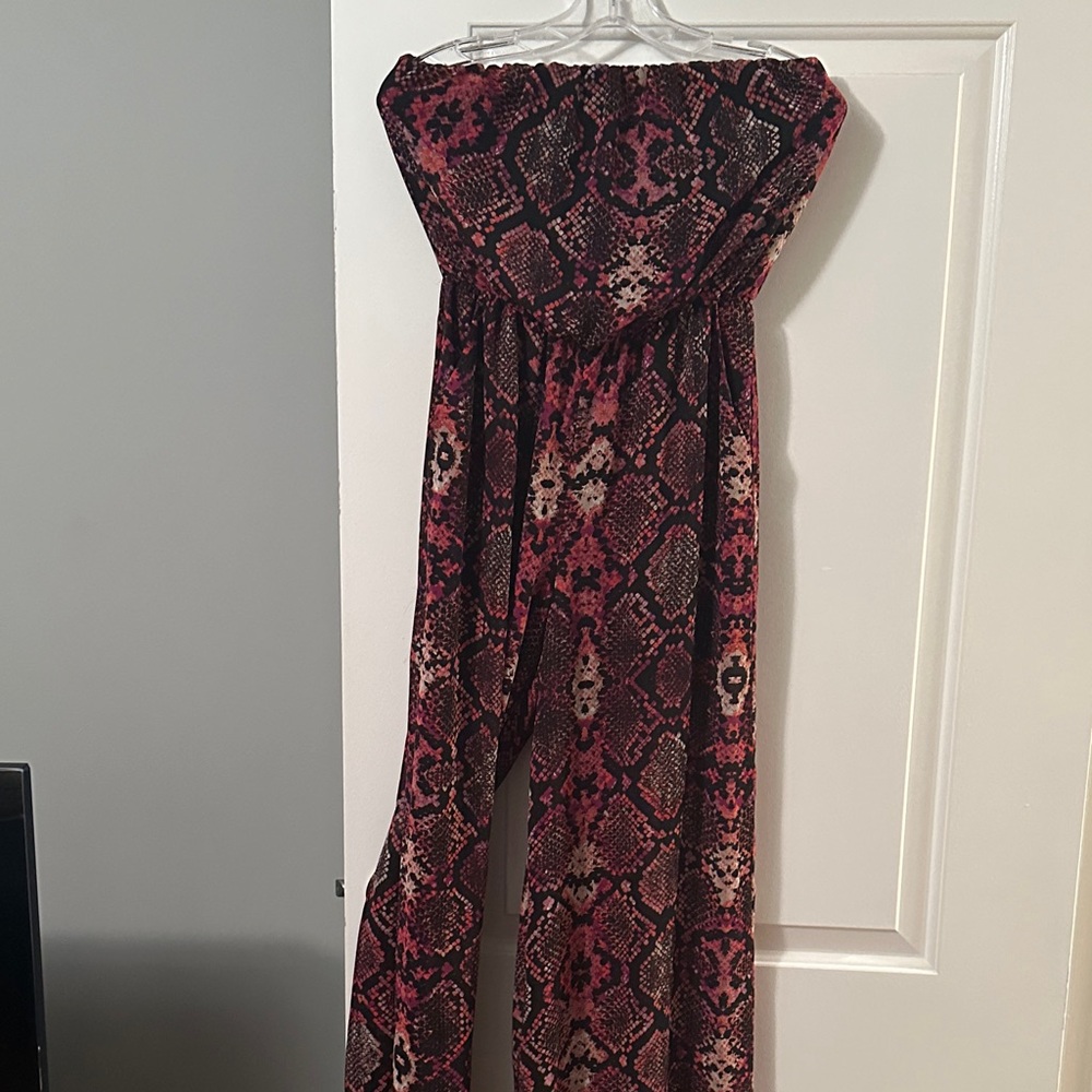 Stylish Pink and Black Jumpsuit